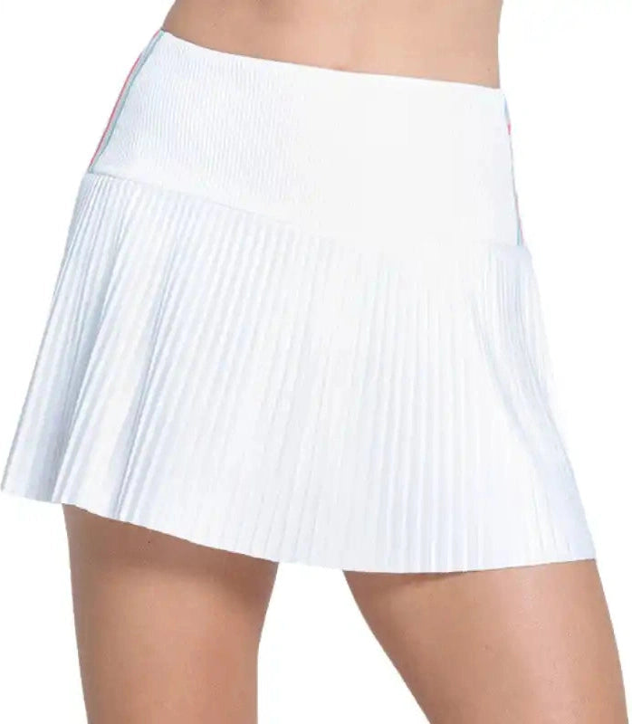 Lucky in Love Revival Pleated Skirt 14’’ Women’s White Bahama Paradise Pink
