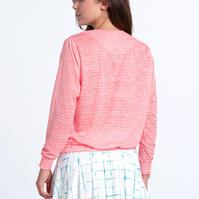 Lucky in Love Summer Haze Long Sleeve Pullover (w) (orange Frost)