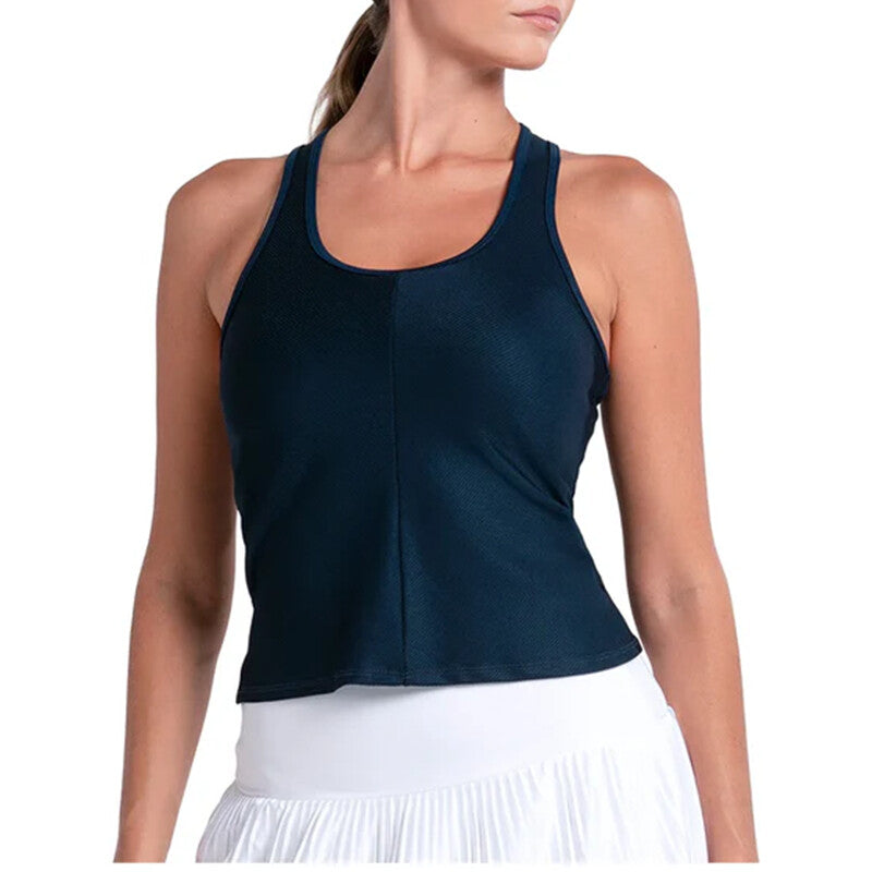 Lucky in Scoop Neck Rib Tank W/ Bra (w)