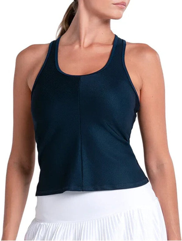 Lucky in Scoop Neck Rib Tank W/ Bra Women’s - Midnight