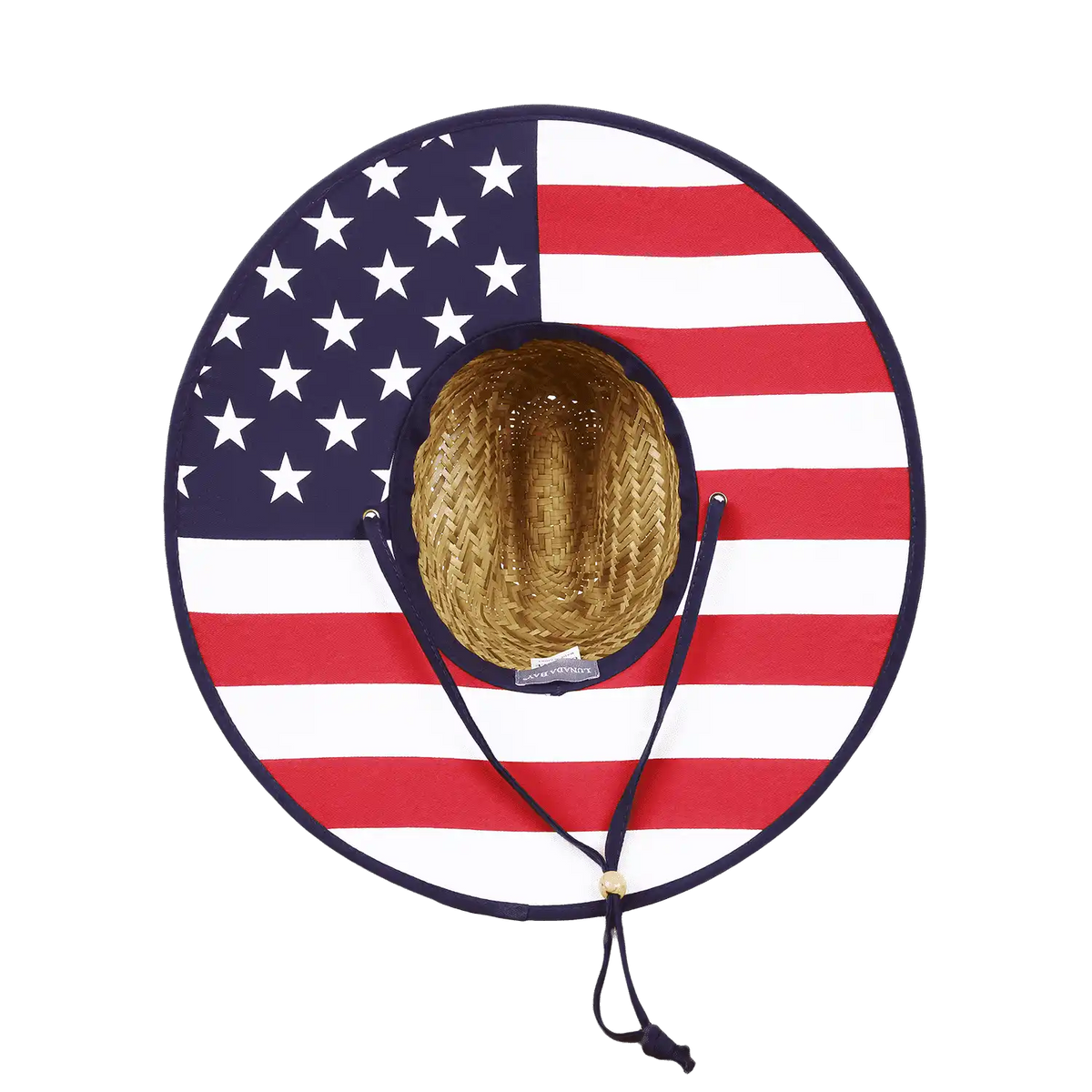 Lunada Bay 528 Mat Straw Lifeguard Hat - Usa - Red Blue / one Size Fits Most