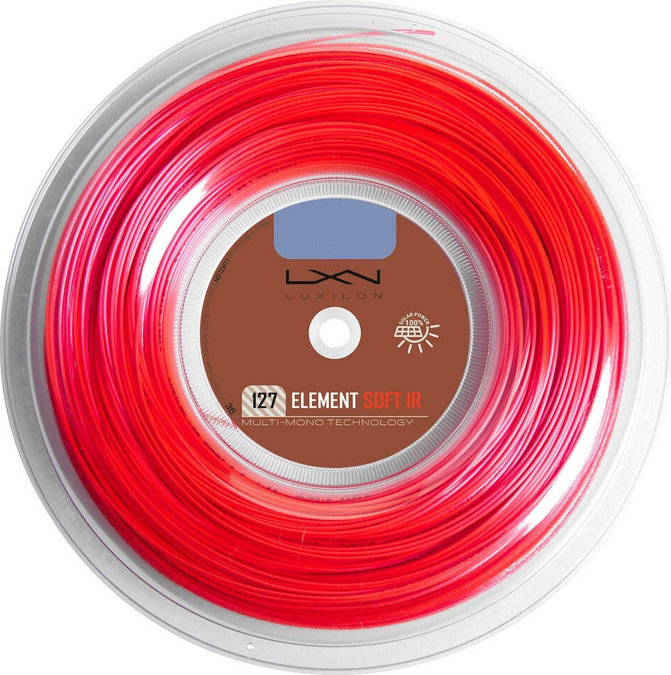 Luxilon Element Ir 125 16l Reel 660’ - Red - 1.25
