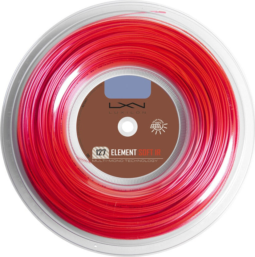 Luxilon Element Ir Soft 127 16l Reel 660’ - Red