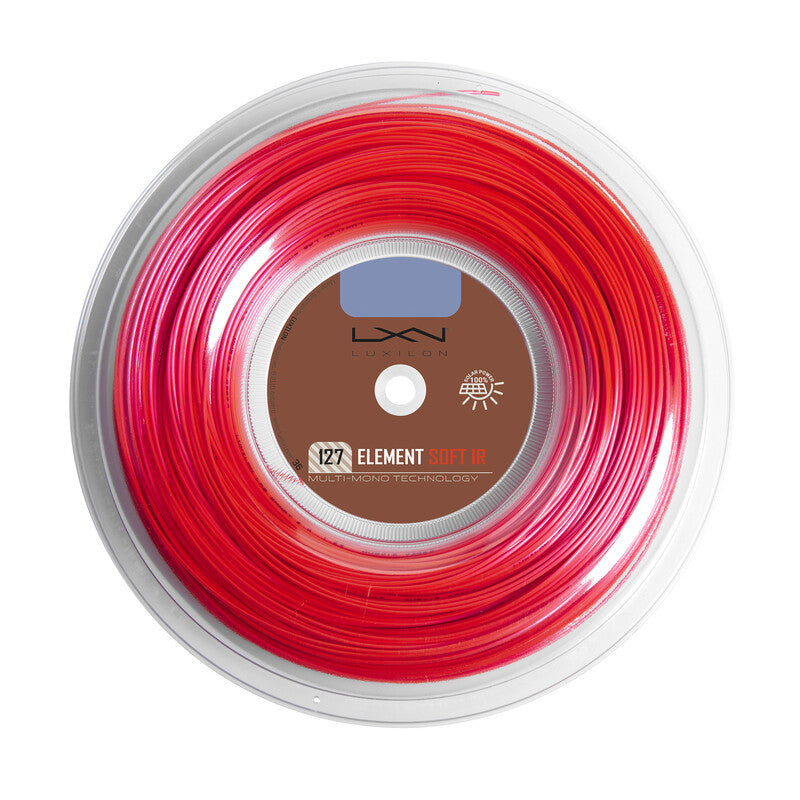 Luxilon Element Ir Soft 127 16l Reel 660’ - Red