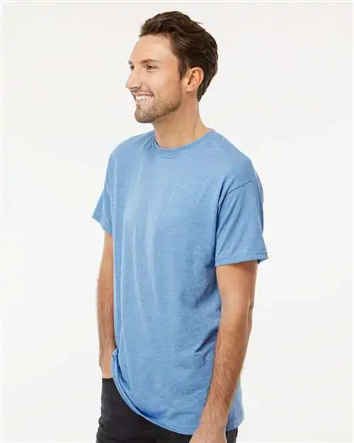 M&amp;o 4800m Gold Soft Touch T-shirt - 4800 - Light Blue Heather