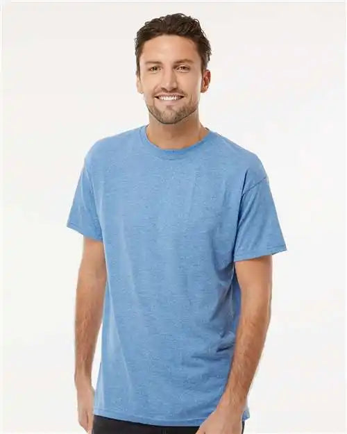M&amp;o 4800m Gold Soft Touch T-shirt - 4800 - Light Blue Heather