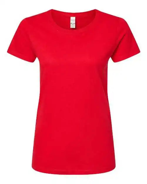 M&amp;o 4810 Women’s Gold Soft Touch t Shirt Deep Red