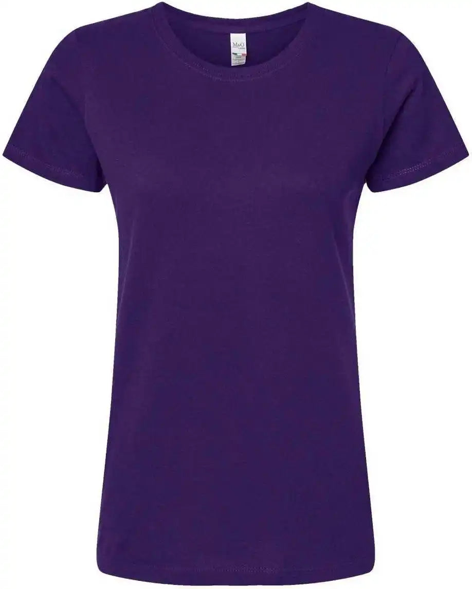 M&amp;o 4810 Women’s Gold Soft Touch T-shirt - Purple