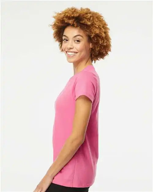 M&amp;o 4810m Women’s Gold Soft Touch T-shirt - 4810 - Azalea