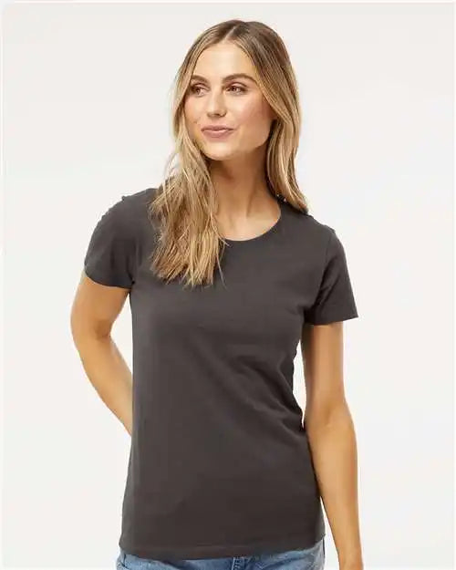 M&amp;o 4810m Women’s Gold Soft Touch T-shirt - 4810 - Charcoal
