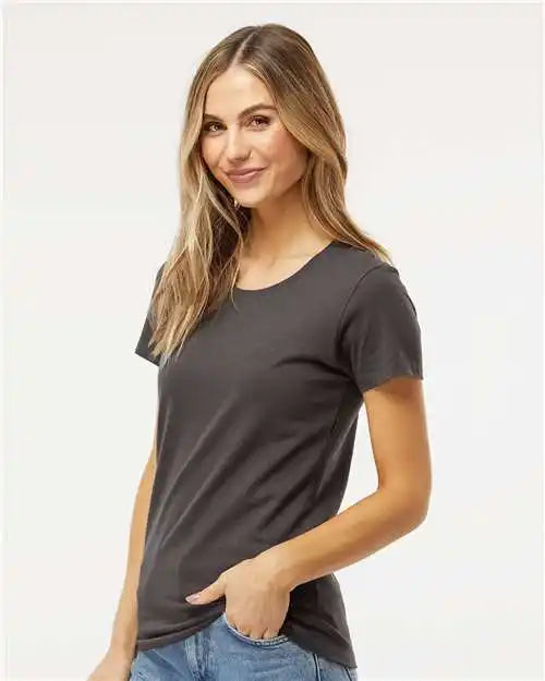 M&amp;o 4810m Women’s Gold Soft Touch T-shirt - 4810 - Charcoal