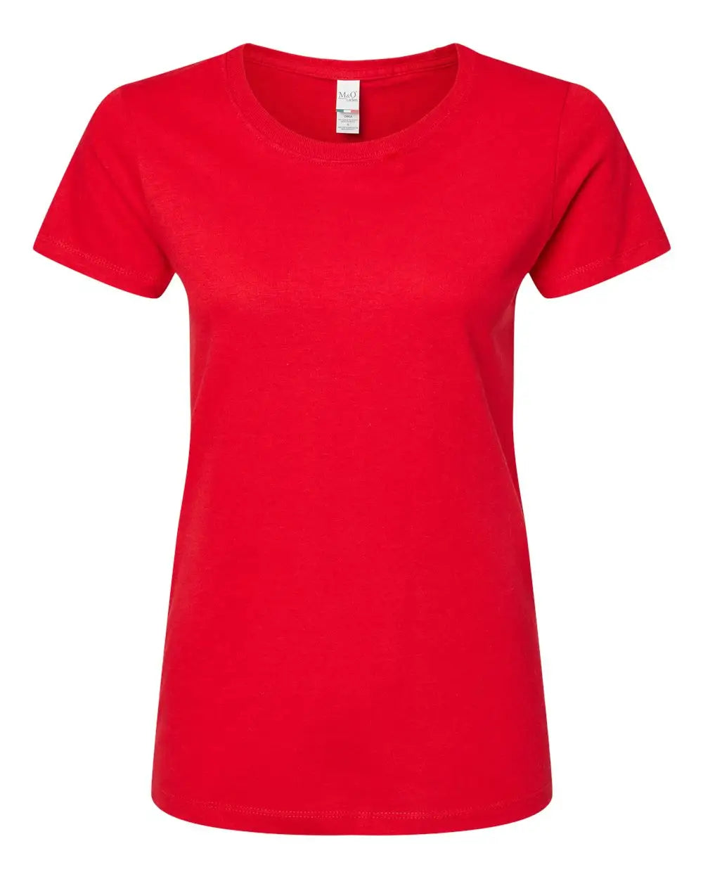 M&o 4810m Women’s Gold Soft Touch T-shirt - 4810 - Deep Red - Ladies Xs