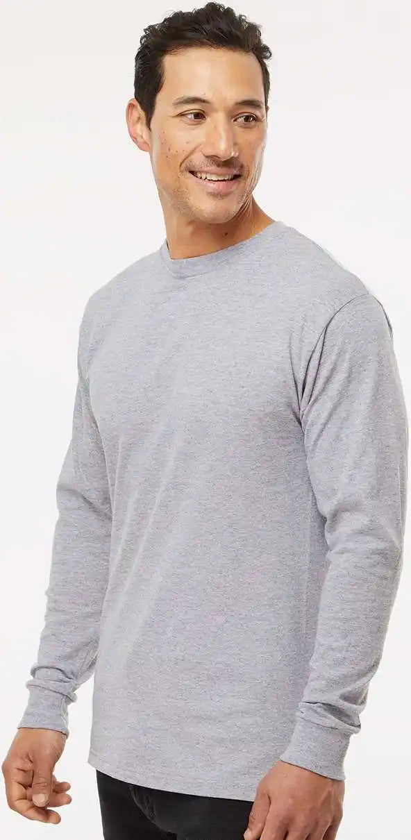 M&o 4820 Gold Soft Touch Long Sleeve t Shirt Athletic Gray