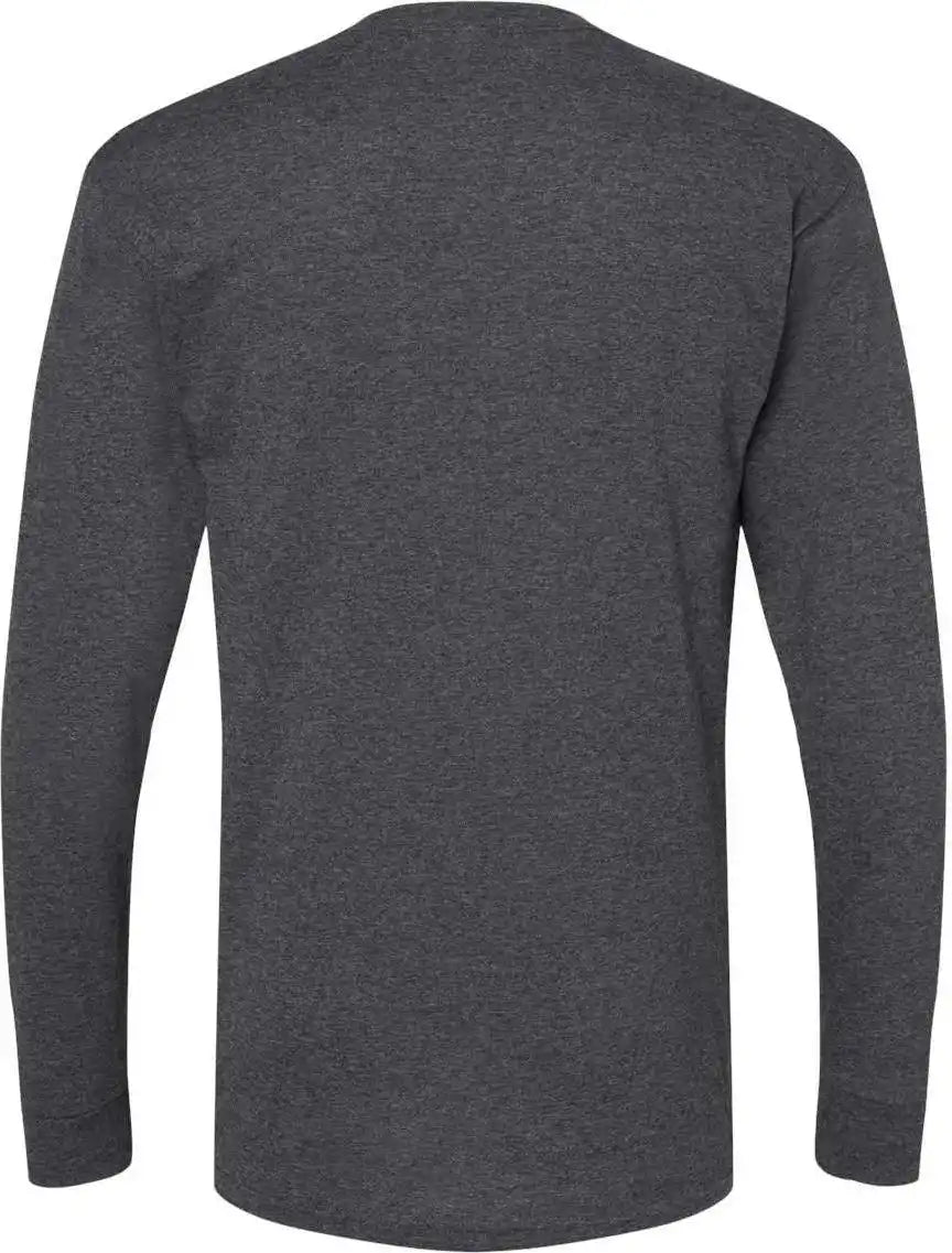 M&o 4820 Gold Soft Touch Long Sleeve t Shirt Dark Heather