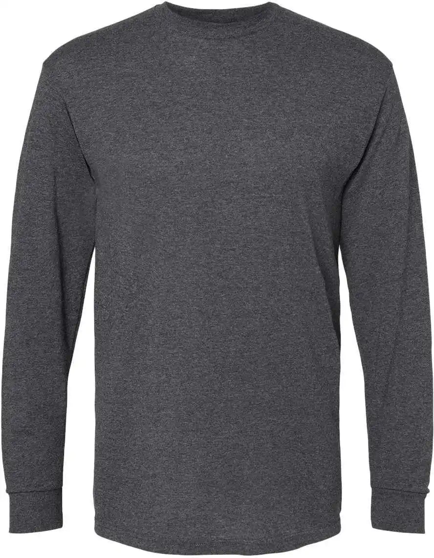 M&o 4820 Gold Soft Touch Long Sleeve t Shirt Dark Heather