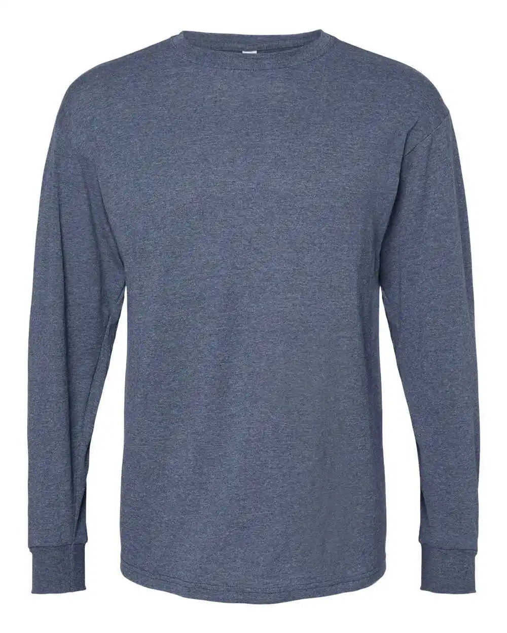 M&o 4820 Gold Soft Touch Long Sleeve t Shirt Heather Navy