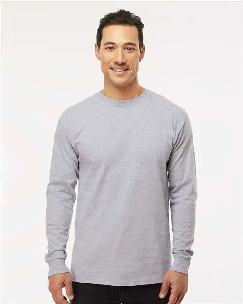 M&o 4820m Gold Soft Touch Long Sleeve T-shirt - 4820 - Athletic Gray
