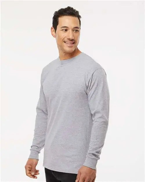 M&o 4820m Gold Soft Touch Long Sleeve T-shirt - 4820 - Athletic Gray