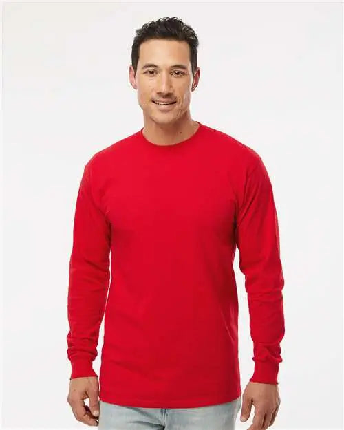 M&o 4820m Gold Soft Touch Long Sleeve T-shirt - 4820 - Deep Red