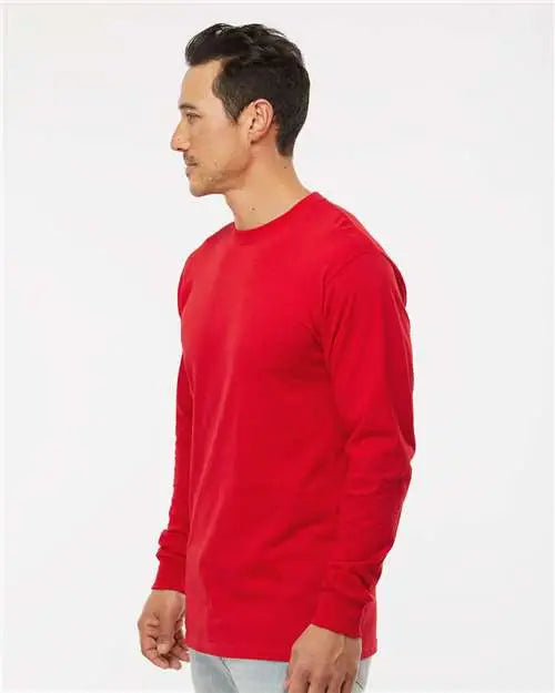 M&o 4820m Gold Soft Touch Long Sleeve T-shirt - 4820 - Deep Red