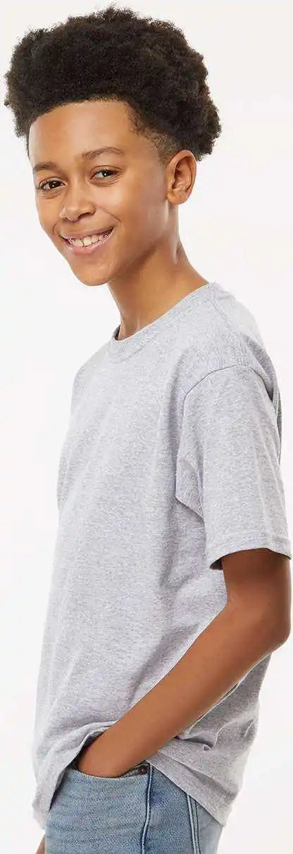 M&amp;o 4850 Youth Gold Soft Touch t Shirt Athletic Gray