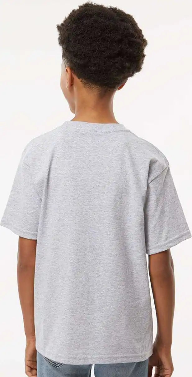 M&amp;o 4850 Youth Gold Soft Touch t Shirt Athletic Gray