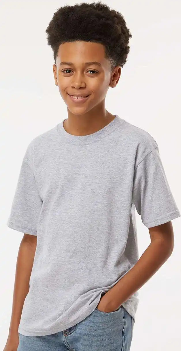 M&o 4850 Youth Gold Soft Touch T-shirt - Athletic Gray