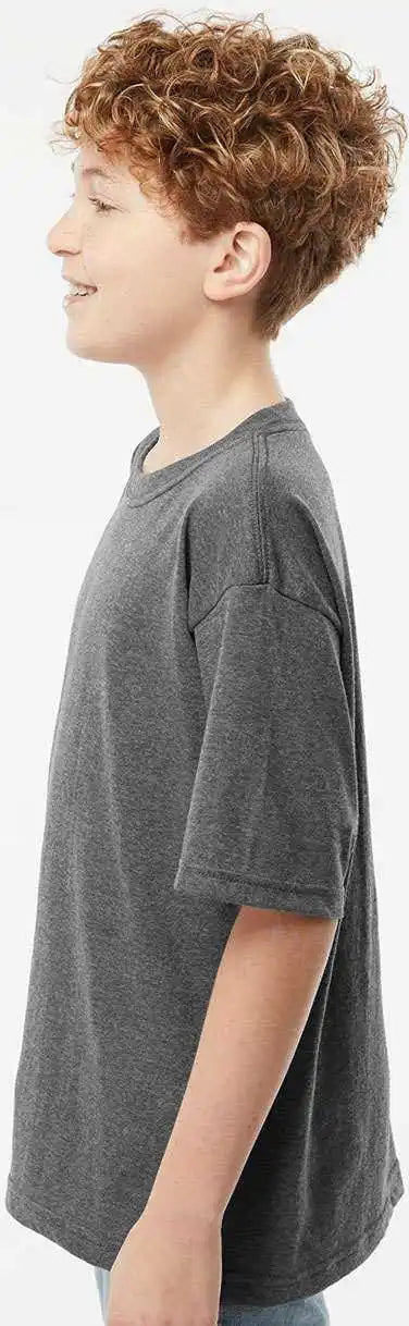 M&amp;o 4850 Youth Gold Soft Touch T-shirt - Dark Heather