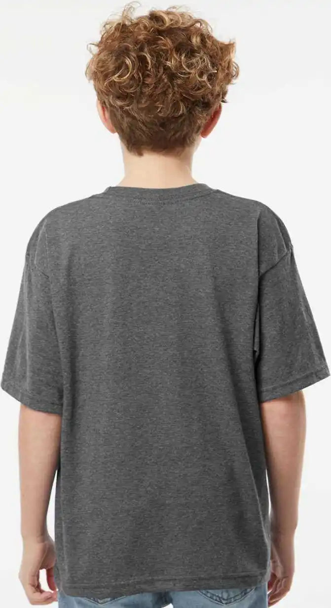 M&amp;o 4850 Youth Gold Soft Touch T-shirt - Dark Heather