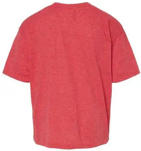 M&amp;o 4850 Youth Gold Soft Touch t Shirt Heather Red
