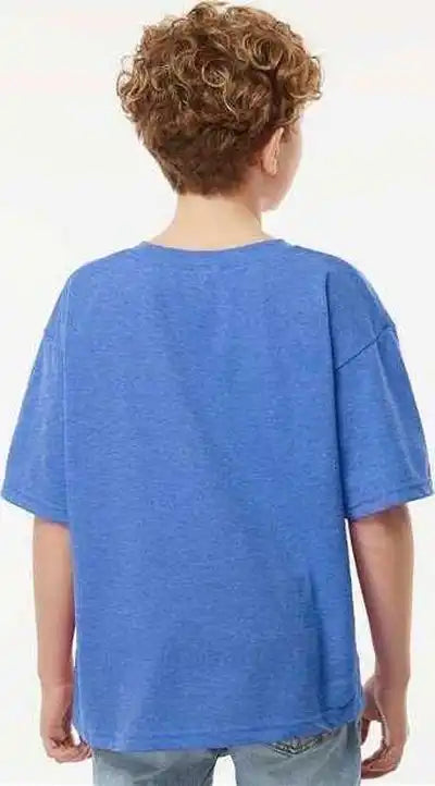 M&amp;o 4850 Youth Gold Soft Touch T-shirt - Heather Royal