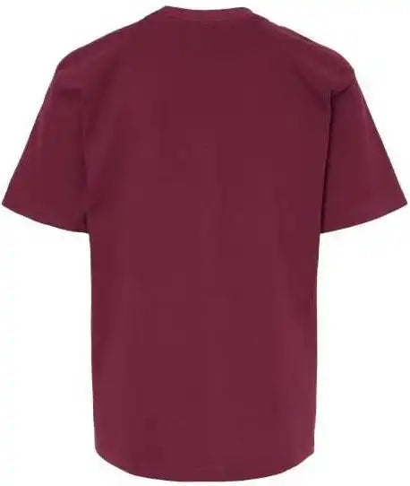 M&amp;o 4850 Youth Gold Soft Touch t Shirt Maroon