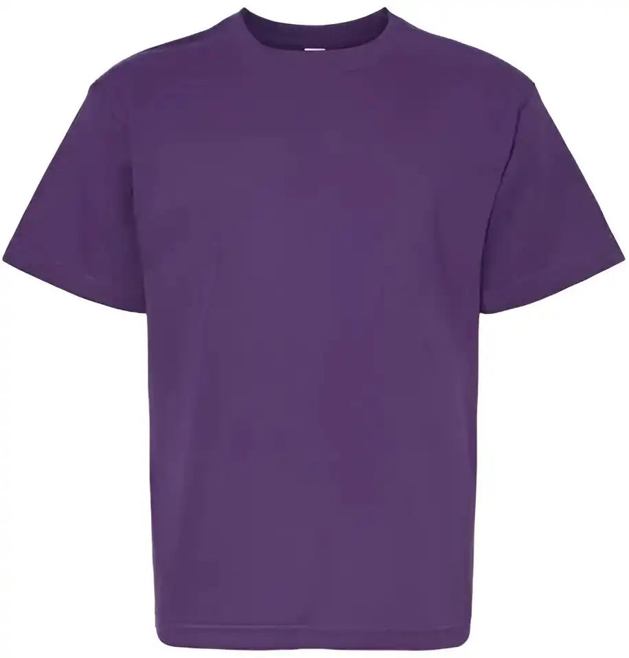 M&amp;o 4850 Youth Gold Soft Touch t Shirt Purple