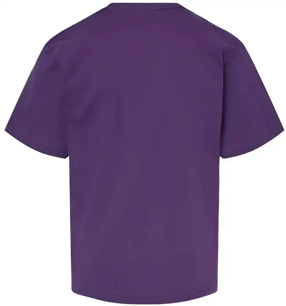M&amp;o 4850 Youth Gold Soft Touch t Shirt Purple