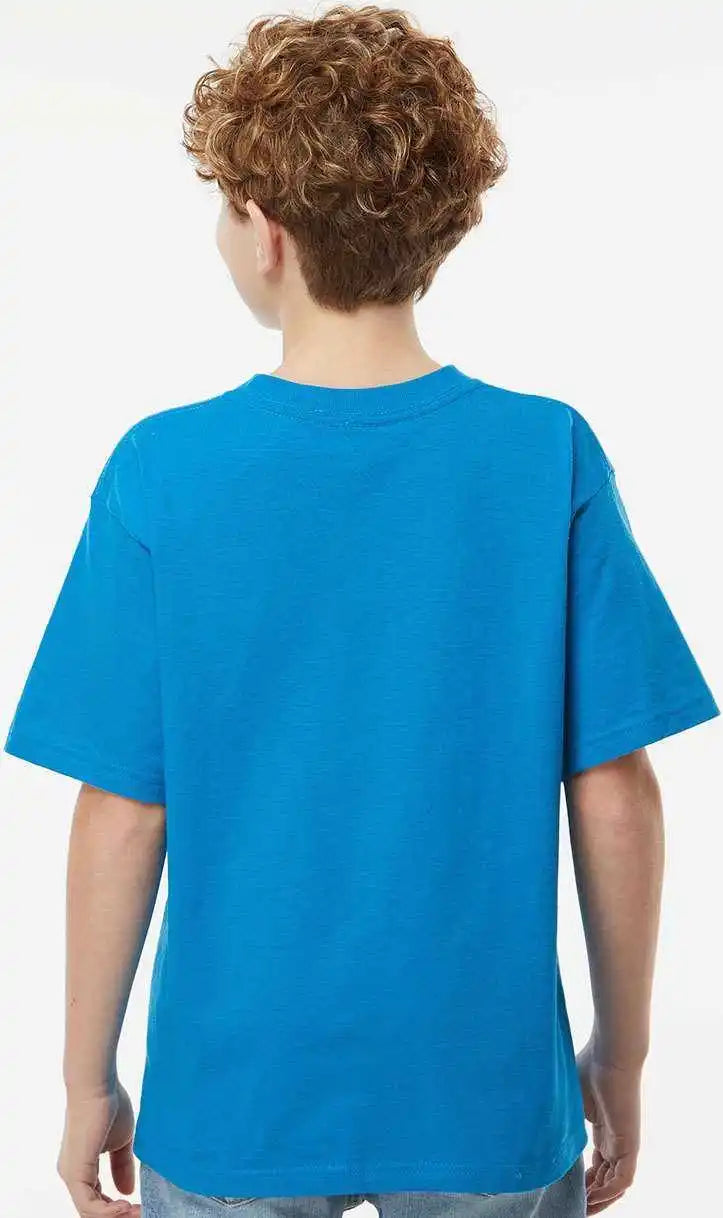 M&o 4850 Youth Gold Soft Touch t Shirt Turquoise