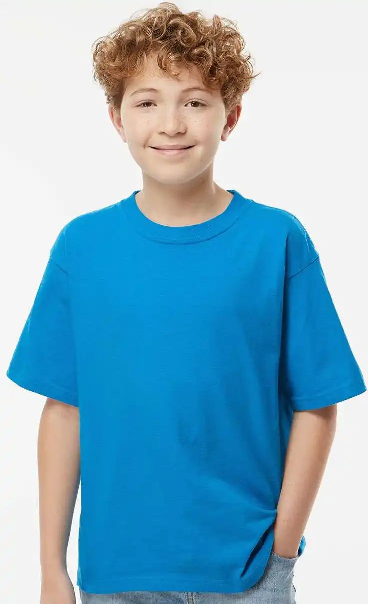 M&o 4850 Youth Gold Soft Touch t Shirt Turquoise