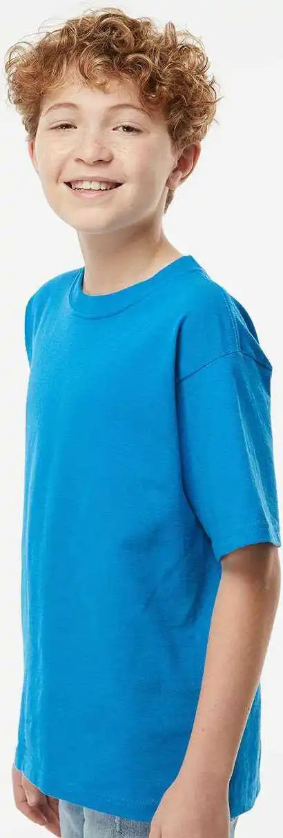 M&o 4850 Youth Gold Soft Touch t Shirt Turquoise