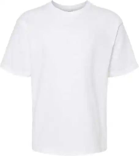 M&amp;o 4850 Youth Gold Soft Touch t Shirt White