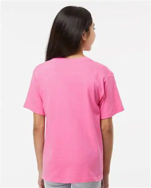 M&amp;o 4850m Youth Gold Soft Touch T-shirt - 4850 - Azalea