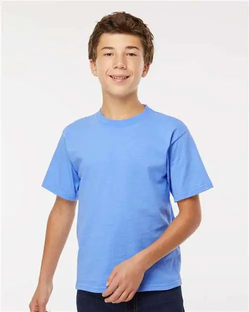 M&o 4850m Youth Gold Soft Touch T-shirt - 4850 - Carolina Blue