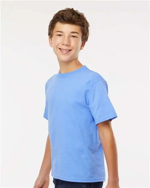 M&o 4850m Youth Gold Soft Touch T-shirt - 4850 - Carolina Blue