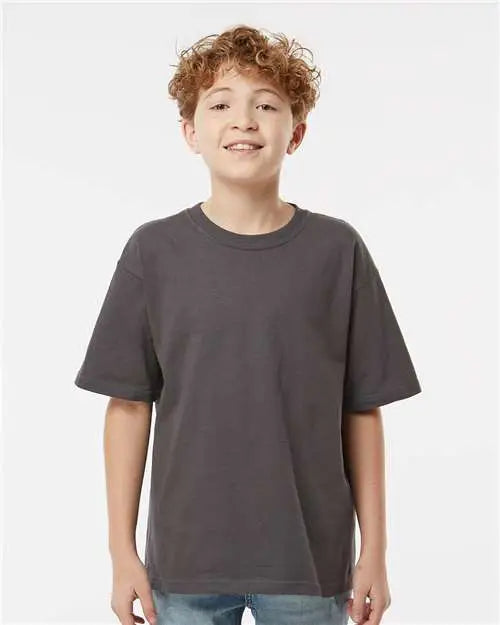 M&o 4850m Youth Gold Soft Touch T-shirt - 4850 - Charcoal