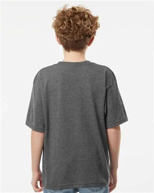 M&o 4850m Youth Gold Soft Touch T-shirt - 4850 - Dark Heather