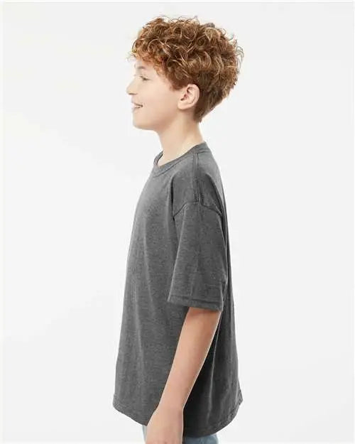 M&o 4850m Youth Gold Soft Touch T-shirt - 4850 - Dark Heather