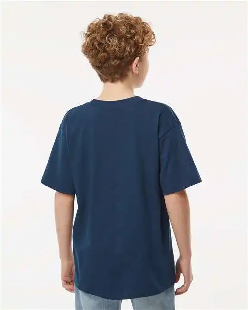 M&amp;o 4850m Youth Gold Soft Touch T-shirt - 4850 - Deep Navy
