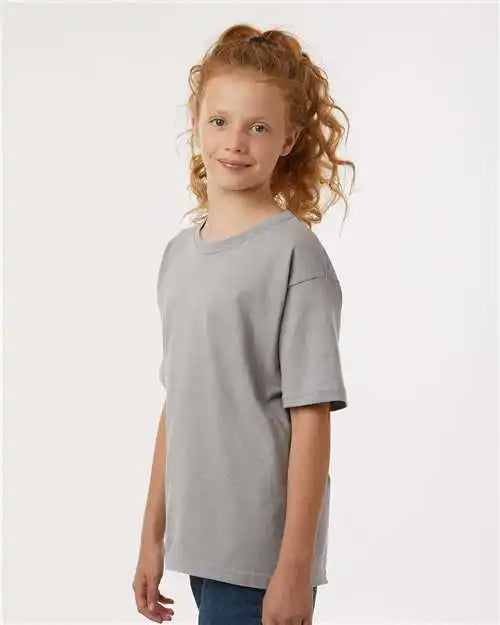 M&amp;o 4850m Youth Gold Soft Touch T-shirt - 4850 - Gravel