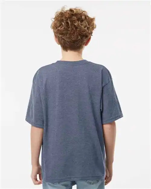M&amp;o 4850m Youth Gold Soft Touch T-shirt - 4850 - Heather Navy