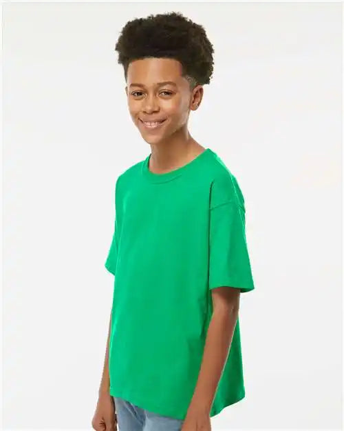 M&amp;o 4850m Youth Gold Soft Touch T-shirt - 4850 - Irish Green