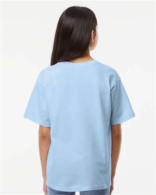 M&o 4850m Youth Gold Soft Touch T-shirt - 4850 - Light Blue