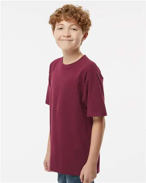 M&o 4850m Youth Gold Soft Touch T-shirt - 4850 - Maroon